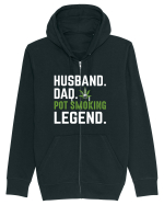 HUSBAND DAD POT SMOKING LEGEND Hanorac cu fermoar Unisex Connector