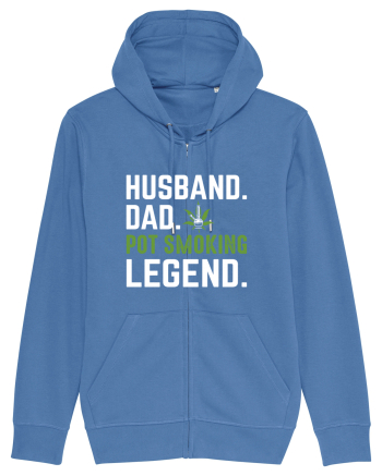 HUSBAND DAD POT SMOKING LEGEND Bright Blue