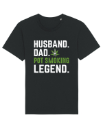 HUSBAND DAD POT SMOKING LEGEND Tricou mânecă scurtă Unisex Rocker