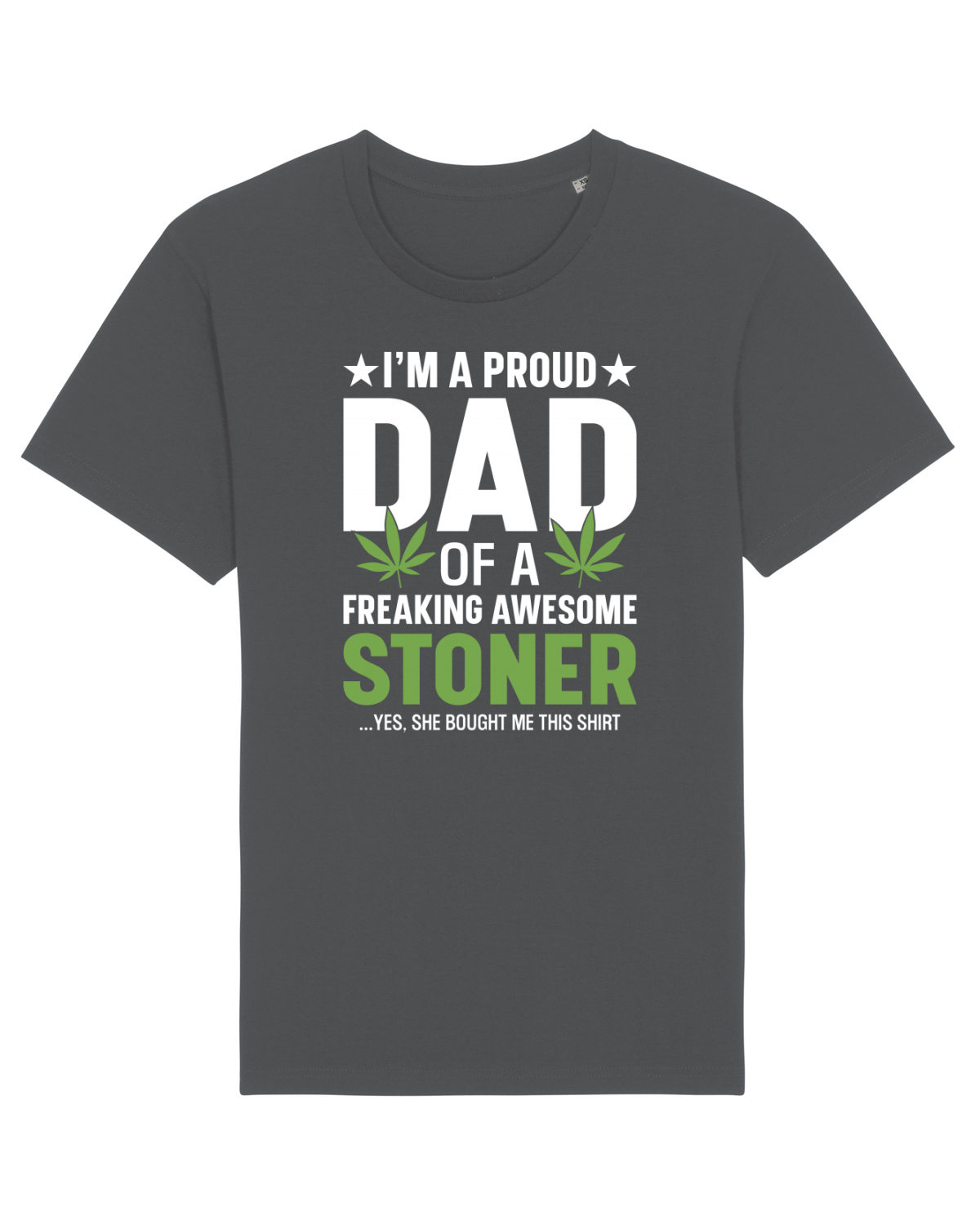 Tricou mânecă scurtă Unisex Rocker Anthracite