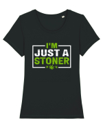 I'm just a stoner Tricou mânecă scurtă guler larg fitted Damă Expresser