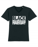 Black Fraier Day Tricou mânecă scurtă guler V Bărbat Presenter