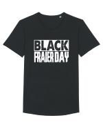 Black Fraier Day Tricou mânecă scurtă guler larg Bărbat Skater
