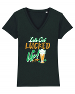 Lucked Up Tricou mânecă scurtă guler V Damă Evoker