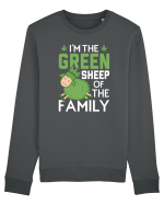 I'M THE GREEN SHEEP OF THE FAMILY Bluză mânecă lungă Unisex Rise