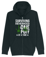 SURVIVING FATHERHOOD ONE PUFF AT A TIME Hanorac cu fermoar Unisex Connector