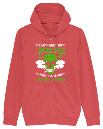 THAT'S WHAT I DO I SMOKE WEED I HATE PEOPLE AND I KNOW THINGS Carmine Red