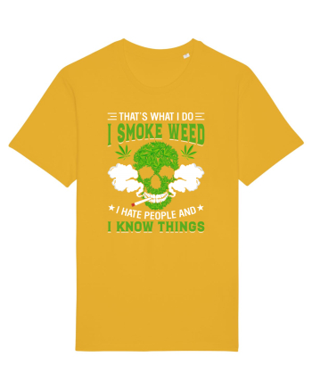THAT'S WHAT I DO I SMOKE WEED I HATE PEOPLE AND I KNOW THINGS Spectra Yellow