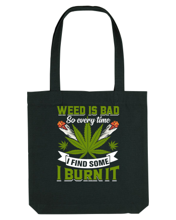 Weed is bad so every time I find some I burn it Black