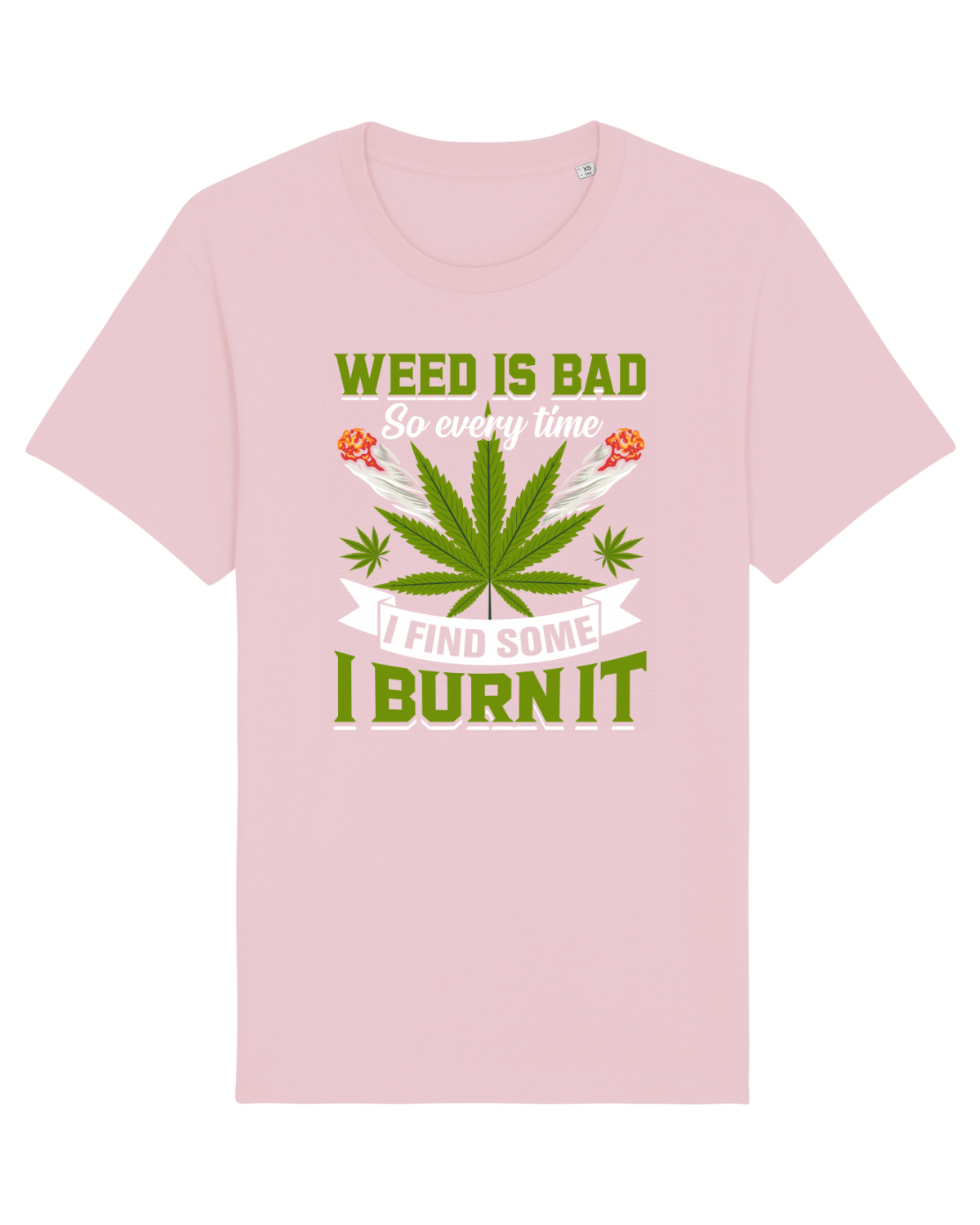 Tricou mânecă scurtă Unisex Rocker Cotton Pink