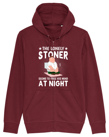 THE LONELY STONER SEEMS TO FREE HIS MIND AT NIGHT Burgundy