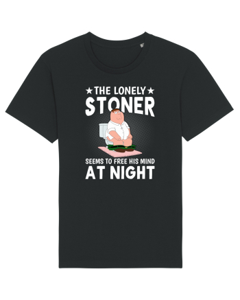 THE LONELY STONER SEEMS TO FREE HIS MIND AT NIGHT Black