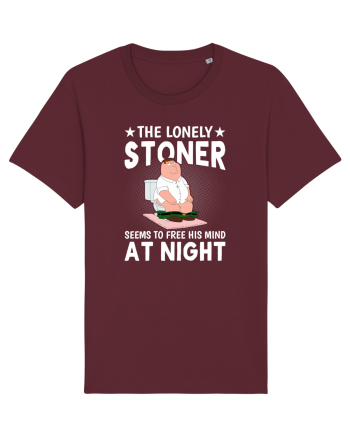 THE LONELY STONER SEEMS TO FREE HIS MIND AT NIGHT Burgundy