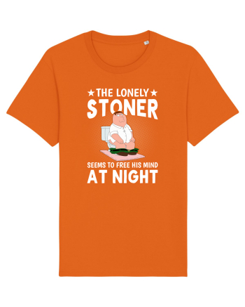 THE LONELY STONER SEEMS TO FREE HIS MIND AT NIGHT Bright Orange