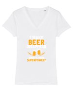 I make beer disapear Tricou mânecă scurtă guler V Damă Evoker