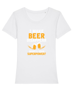 I make beer disapear Tricou mânecă scurtă guler larg fitted Damă Expresser