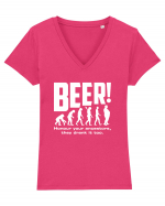 BEER Tricou mânecă scurtă guler V Damă Evoker