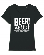 BEER Tricou mânecă scurtă guler larg fitted Damă Expresser