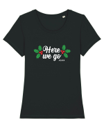 Here we go again Tricou mânecă scurtă guler larg fitted Damă Expresser