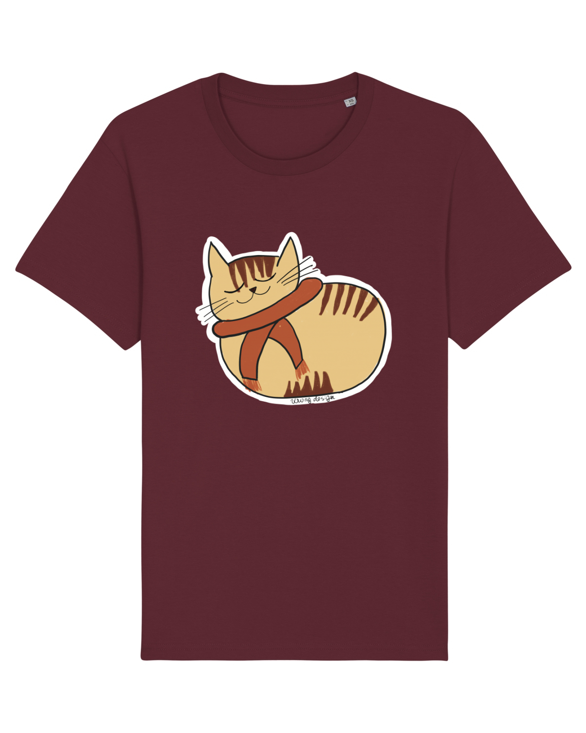 Tricou mânecă scurtă Unisex Rocker Burgundy
