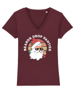 amuzant de Craciun - Beards drop panties Tricou mânecă scurtă guler V Damă Evoker