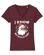 amuzant de Craciun - I know what you did last summer  Tricou mânecă scurtă guler V Damă Evoker