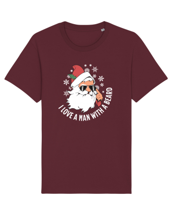 amuzant de Craciun - I love a man with a beard  Burgundy
