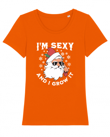 amuzant de Craciun - I'm sexy and I grow it  Bright Orange