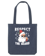 amuzant de Craciun - Respect the beard  Sacoșă textilă