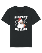 amuzant de Craciun - Respect the beard  Tricou mânecă scurtă Unisex Rocker