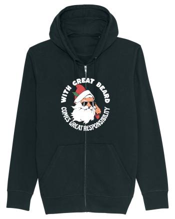 amuzant de Craciun - With great beard comes great responsibility  Black
