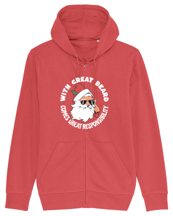amuzant de Craciun - With great beard comes great responsibility  Carmine Red