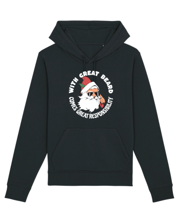 amuzant de Craciun - With great beard comes great responsibility  Black