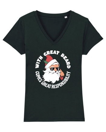 amuzant de Craciun - With great beard comes great responsibility  Black