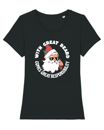 amuzant de Craciun - With great beard comes great responsibility  Black