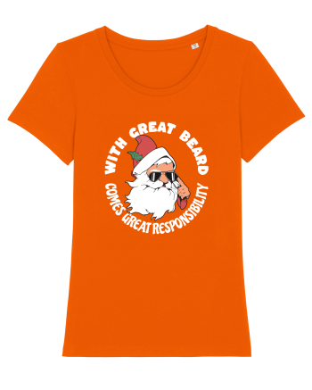 amuzant de Craciun - With great beard comes great responsibility  Bright Orange