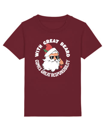 amuzant de Craciun - With great beard comes great responsibility  Burgundy