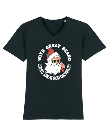 amuzant de Craciun - With great beard comes great responsibility  Black