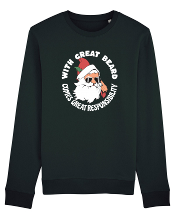 amuzant de Craciun - With great beard comes great responsibility  Black