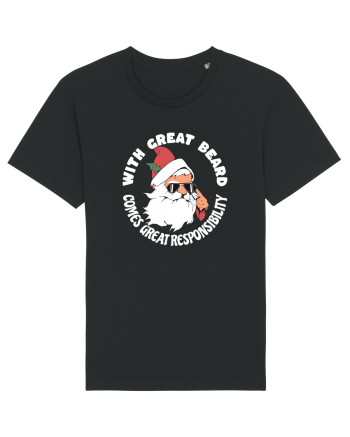 amuzant de Craciun - With great beard comes great responsibility  Black