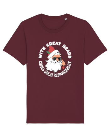 amuzant de Craciun - With great beard comes great responsibility  Burgundy