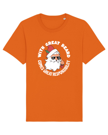 amuzant de Craciun - With great beard comes great responsibility  Bright Orange