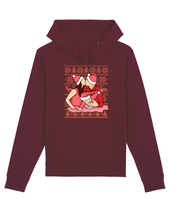 pentru Craciun in familie - Christmas kiss Burgundy