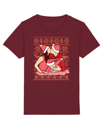 pentru Craciun in familie - Christmas kiss Burgundy