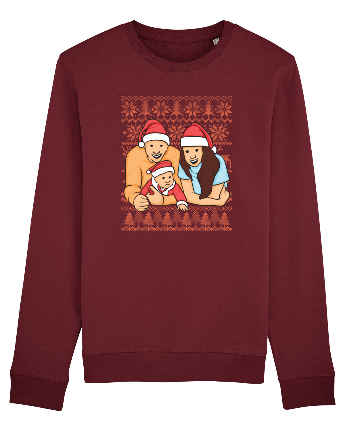 Bluză mânecă lungă Unisex Rise Burgundy