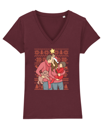 pentru Craciun in familie - Our silent night Burgundy