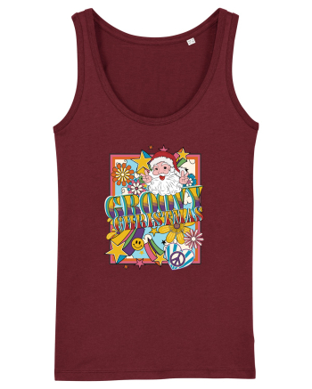 retro de Craciun - Groovy Christmas Burgundy