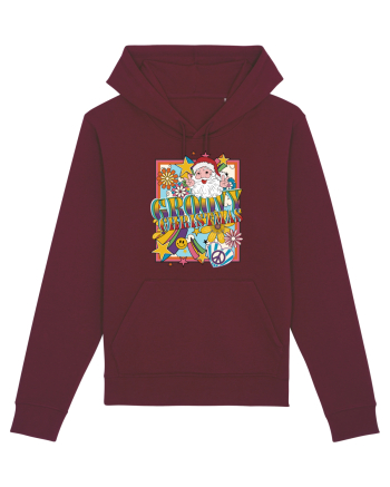 retro de Craciun - Groovy Christmas Burgundy