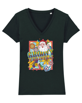 retro de Craciun - Groovy Christmas Black