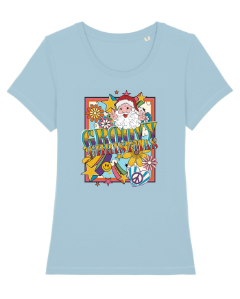 retro de Craciun - Groovy Christmas Sky Blue